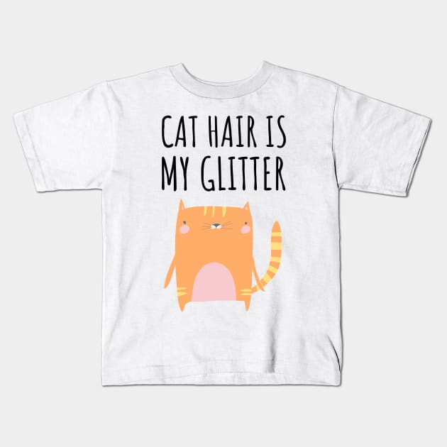 Cat Hair is My Glitter Kids T-Shirt by juinwonderland 41